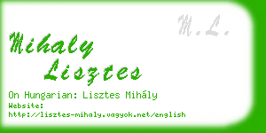 mihaly lisztes business card